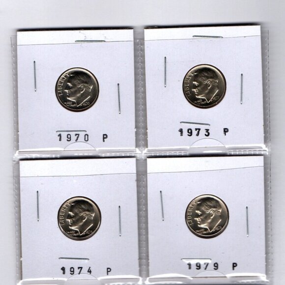 Lot of 12 Roosevelt Dimes... Uncirculated... In Protective Holders - Picture 1 of 7